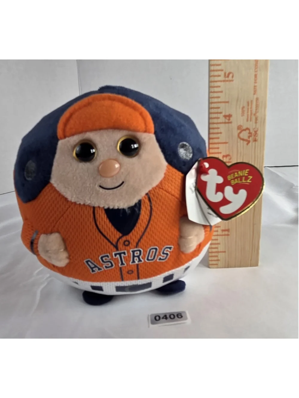 Ty Beanie Ballz — Houston Astros MLB Plush Toy — Official Licensed NWT #406